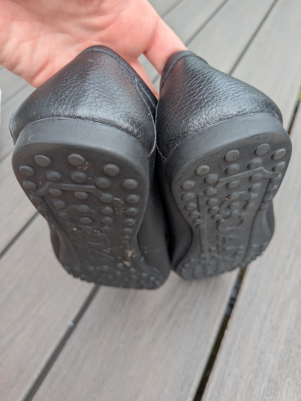 Coach Black Pebbled Leather Slip-On Loafers with Logo Plaque - Picture 10 of 11
